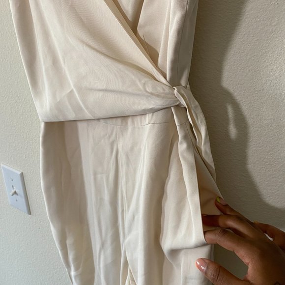 NWOT Revolve 1. State Cream Wrap Front Jumpsuit - Picture 6 of 8